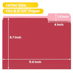 SUNEE File Folders, 30 Pack Manilla Folders 8.5
