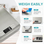 Food Scale, 11lb Kitchen Scale with 6 Units Tare Essentials