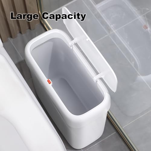 Eco-Friendly funest Bathroom Small Trash Can with Lid,10L / 2.7 Collection