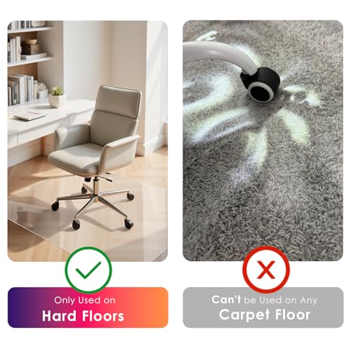 Modern Kuyal Clear Chair mat for Hard Floors 36 Set