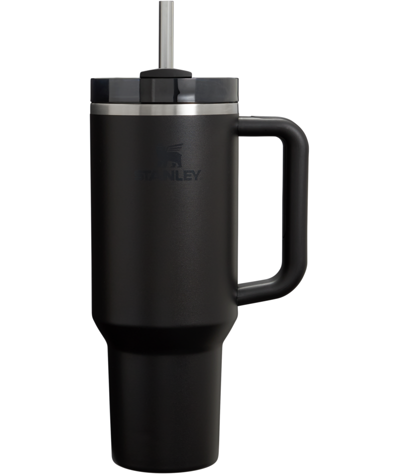 Insulated Travel The Quencher H2.0 Flowstate Tumbler  | Stanley Create D332L - 40oz Large Capacity Car-Cup Friendly Quencher - Black 2.0