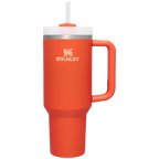 Insulated Travel The Quencher H2.0 Flowstate Tumbler  | Stanley Create D332L - 40oz Large Capacity Car-Cup Friendly Quencher - Tigerlily