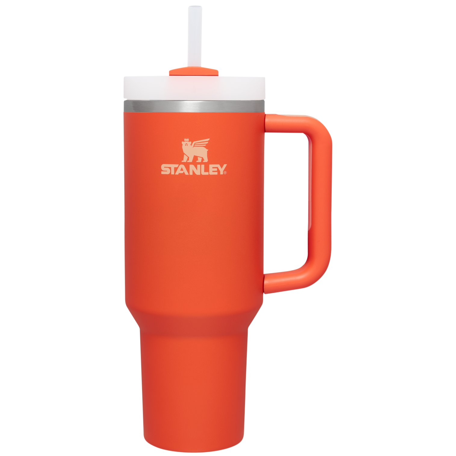 Insulated Travel The Quencher H2.0 Flowstate Tumbler  | Stanley Create D332L - 40oz Large Capacity Car-Cup Friendly Quencher - Tigerlily