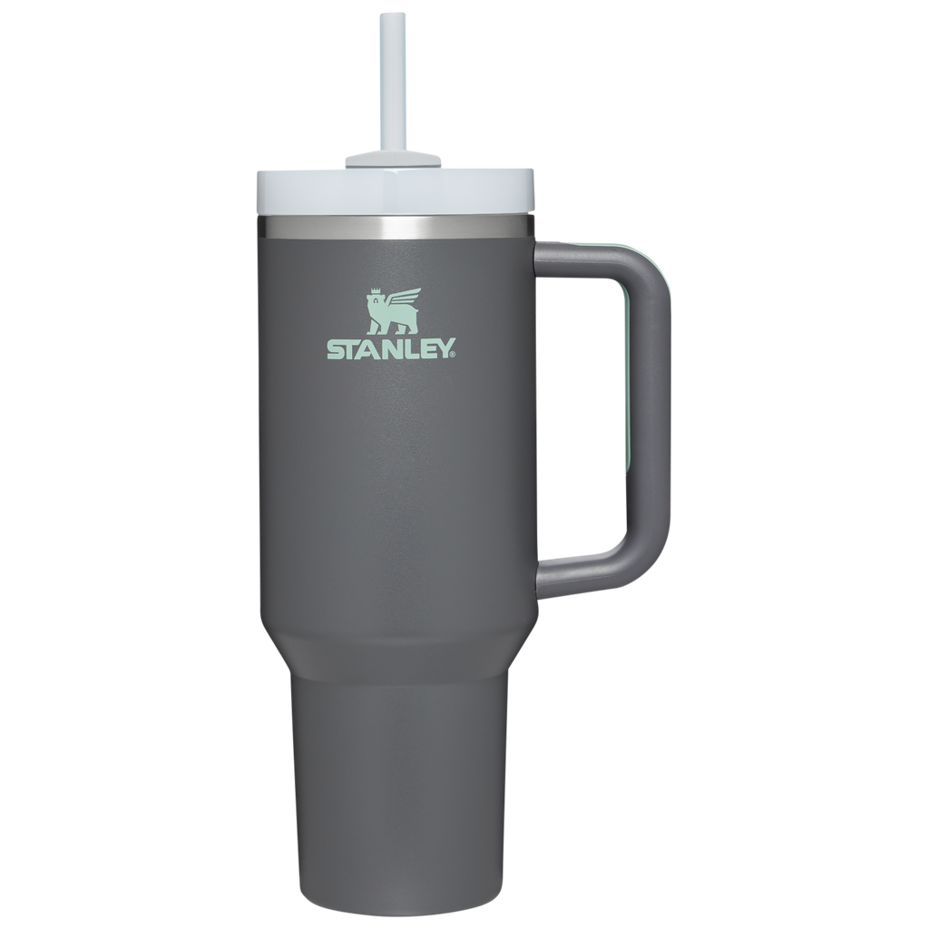 Insulated Travel The Quencher H2.0 Flowstate Tumbler  | Stanley Create D332L - 40oz Large Capacity Car-Cup Friendly Quencher - Charcoal