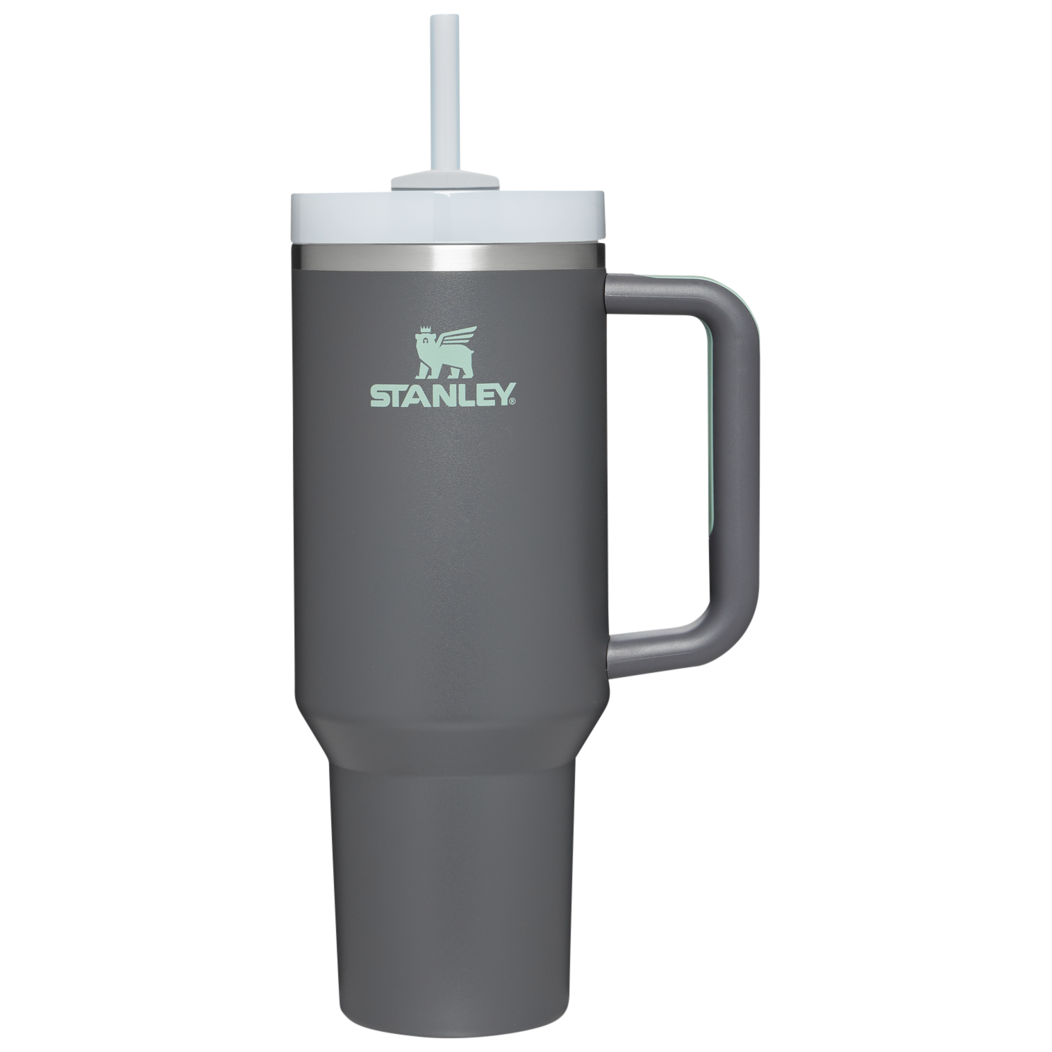 Insulated Travel The Quencher H2.0 Flowstate Tumbler  | Stanley Create D332L - 40oz Large Capacity Car-Cup Friendly Quencher - Charcoal