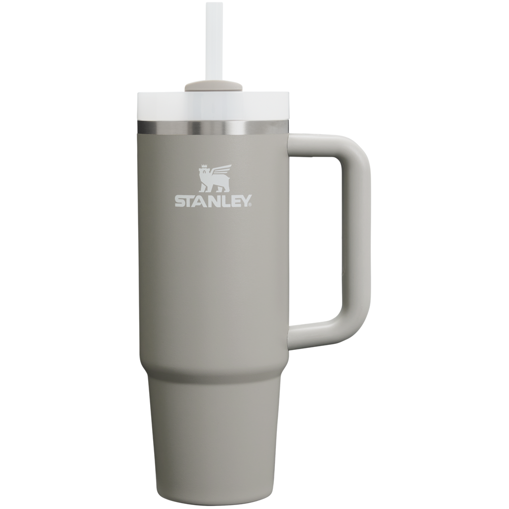 Large Capacity The Quencher H2.0 Flowstate Tumbler D051L - Double-Wall Vacuum Insulated Travel Tumbler with Straw - Ash