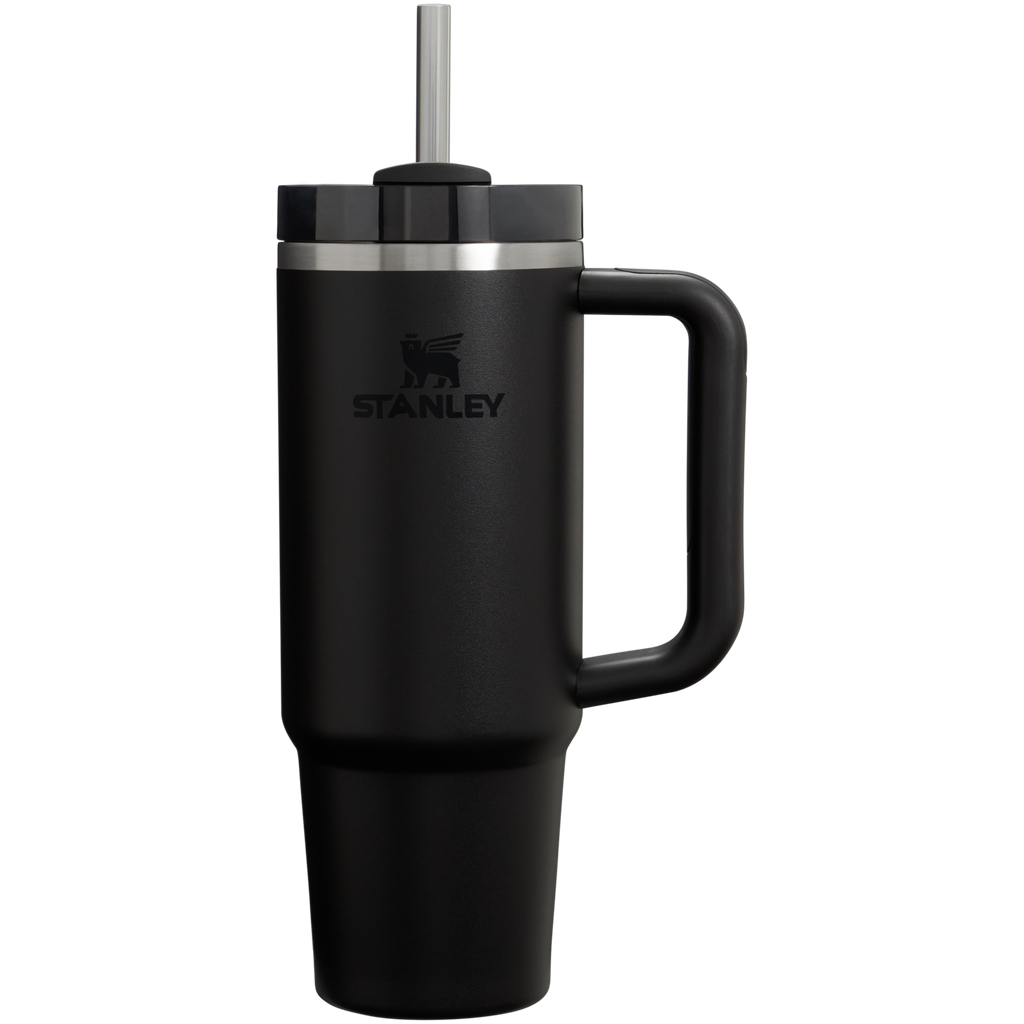 Large Capacity The Quencher H2.0 Flowstate Tumbler D051L - Double-Wall Vacuum Insulated Travel Tumbler with Straw - Black 2.0