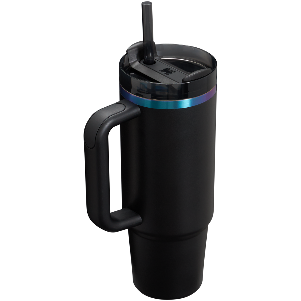 Insulated Travel The Black Chroma Quencher H2.0 Flowstate Tumbler D107W - Double-Wall Vacuum Insulated Travel Tumbler with Straw Detail