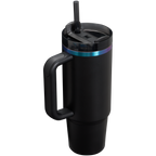 Insulated Travel The Black Chroma Quencher H2.0 Flowstate Tumbler D107W - Double-Wall Vacuum Insulated Travel Tumbler with Straw Detail