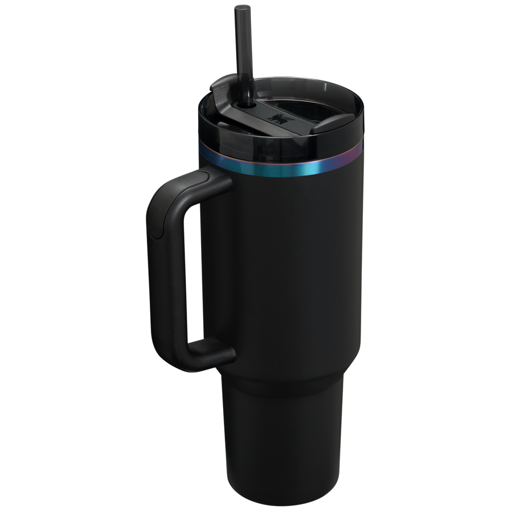 Splash-Resistant FlowState The Black Chroma Quencher H2.0 Flowstate Tumbler D252B - FlowState 3-Position Lid Insulated Travel Mug Detail
