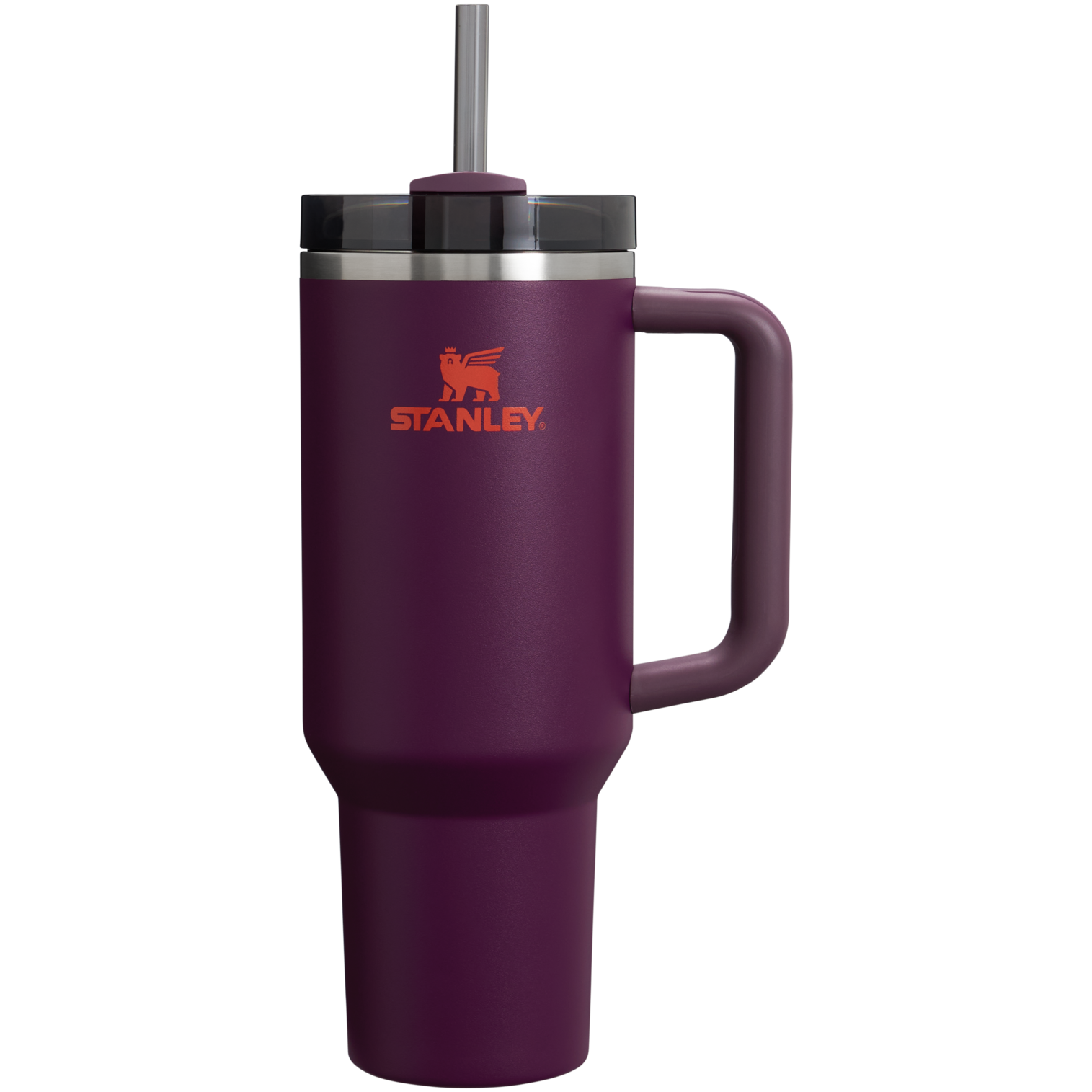 Insulated Travel The Quencher H2.0 Flowstate Tumbler  | Stanley Create D332L - 40oz Large Capacity Car-Cup Friendly Quencher - Plum