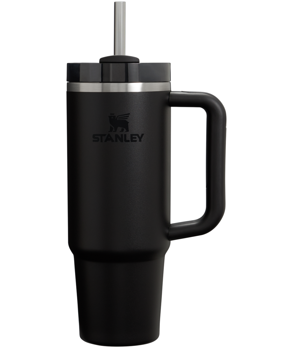 Large Capacity The Quencher H2.0 Flowstate Tumbler | Stanley Create D331C - Premium Stainless Steel Straw Cup for All-Day Hydration - Black 2.0