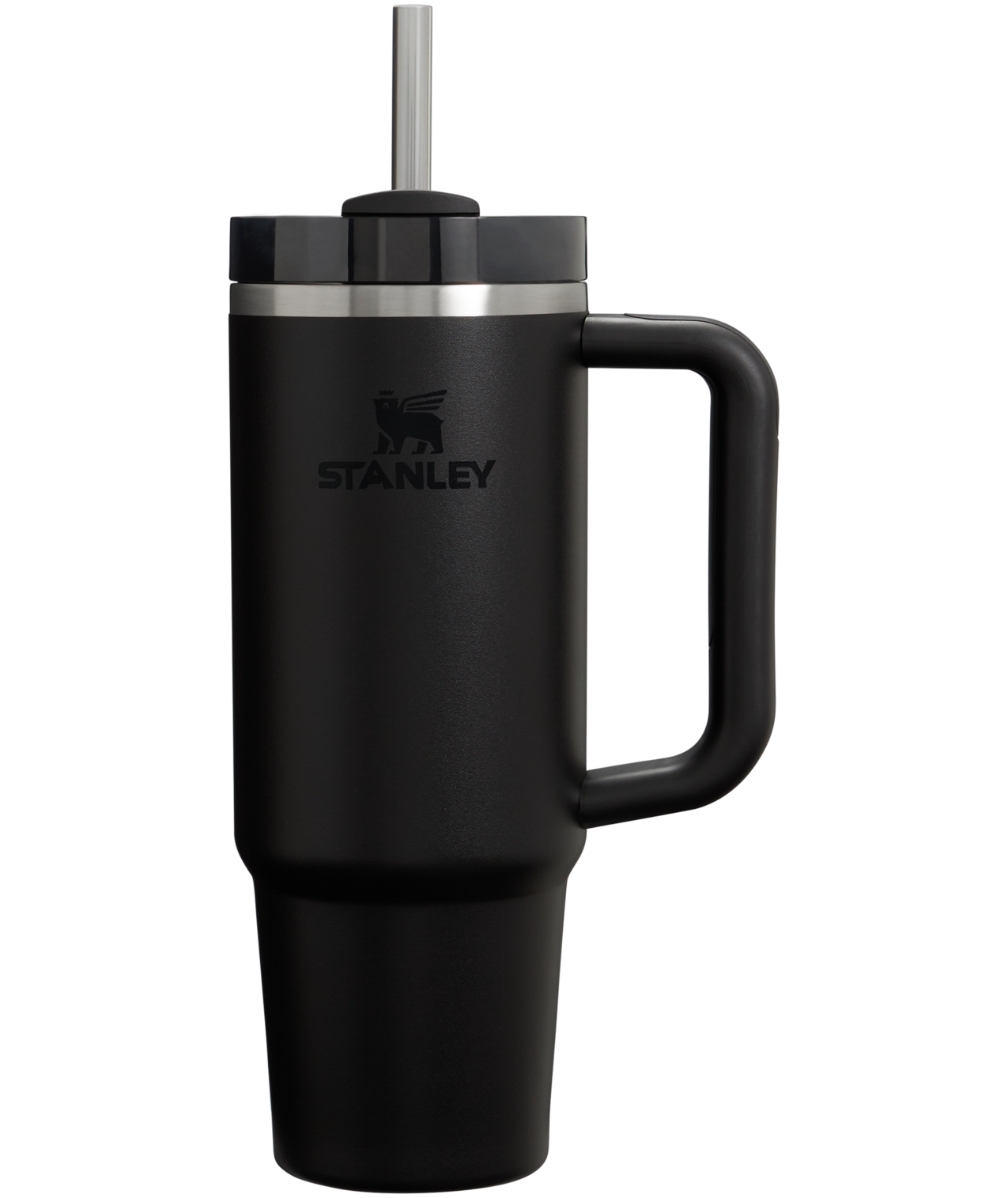 Large Capacity The Quencher H2.0 Flowstate Tumbler | Stanley Create D331C - Premium Stainless Steel Straw Cup for All-Day Hydration - Black 2.0
