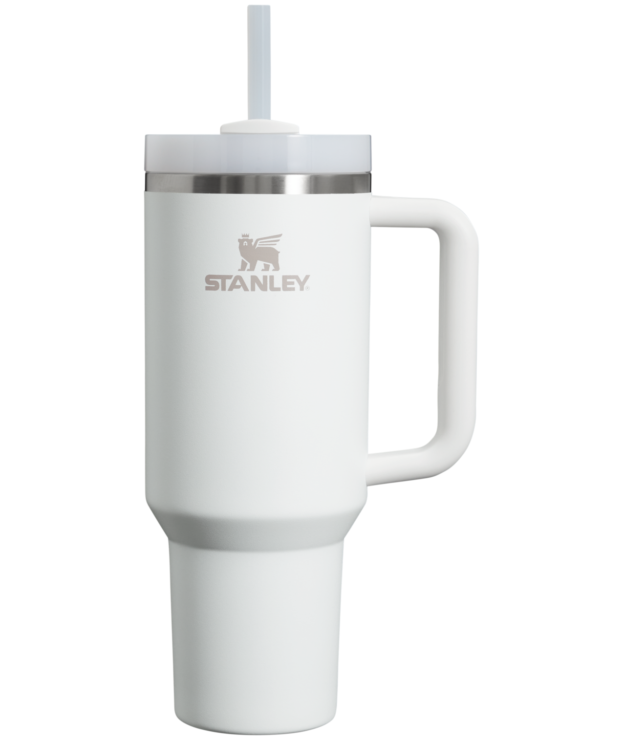 Insulated Travel The Quencher H2.0 Flowstate Tumbler  | Stanley Create D332L - 40oz Large Capacity Car-Cup Friendly Quencher - Frost