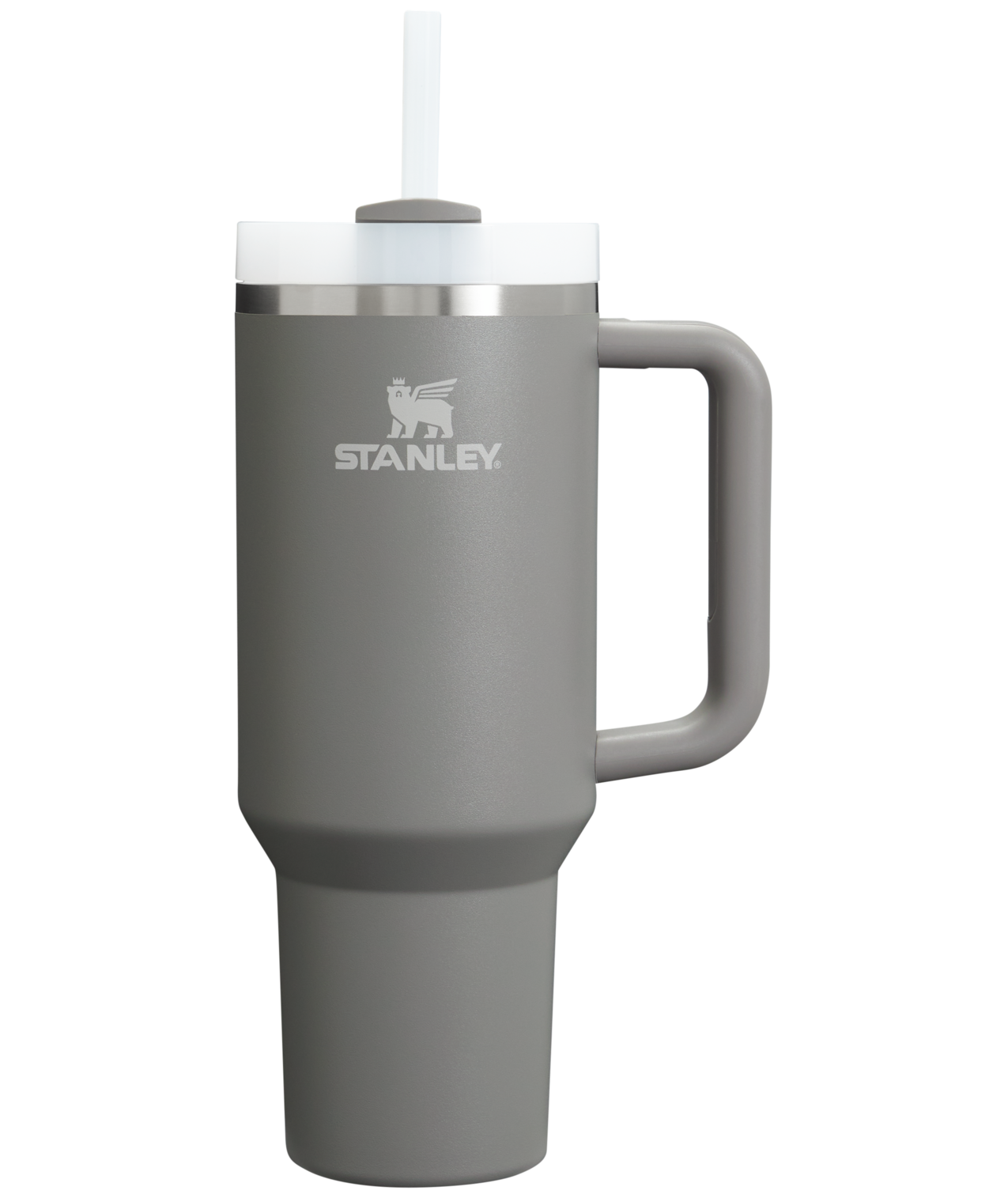 Insulated Travel The Quencher H2.0 Flowstate Tumbler  | Stanley Create D332L - 40oz Large Capacity Car-Cup Friendly Quencher - Stone