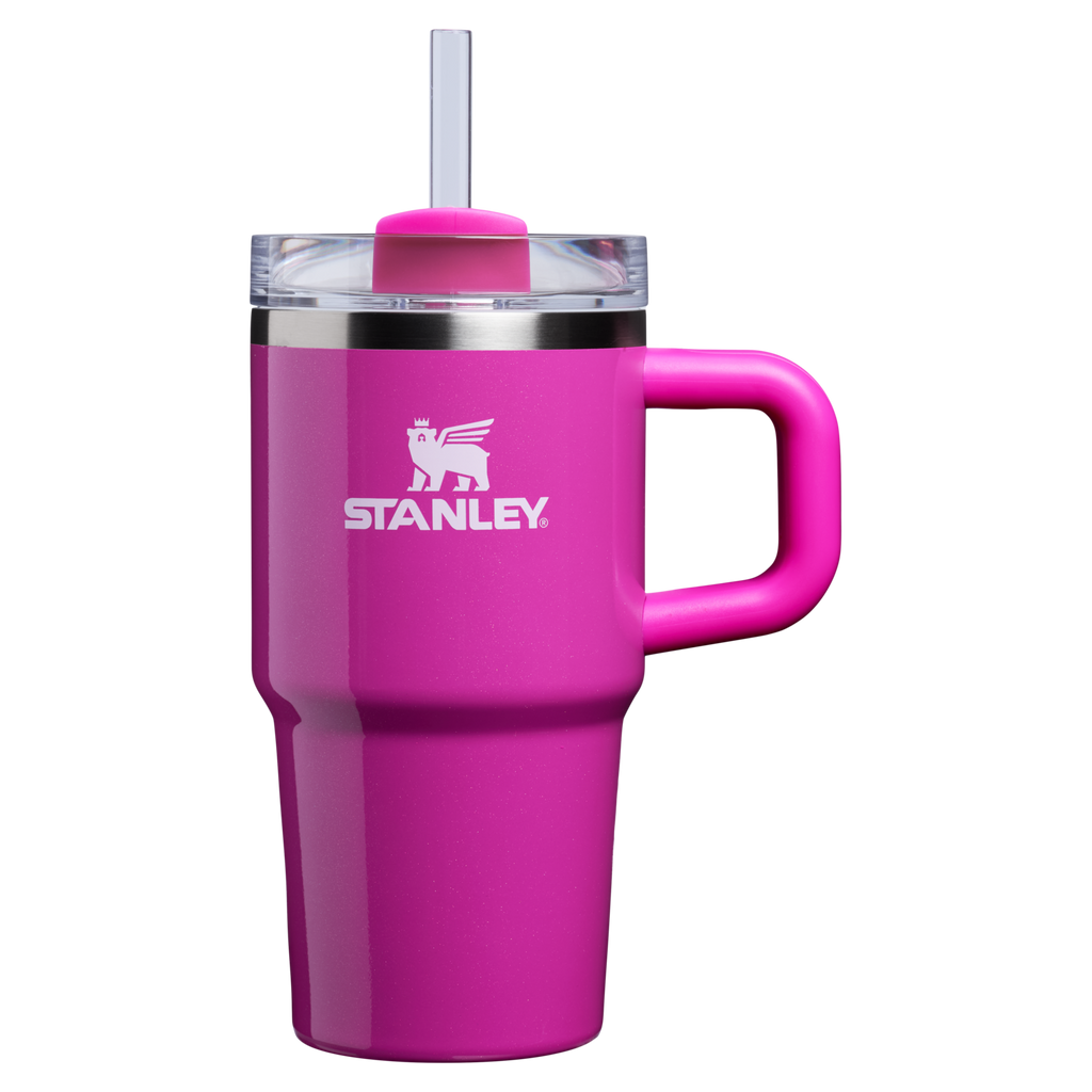 Double-Wall Vacuum The Quencher H2.O Flowstate Tumbler with Handle | Stanley Create D309N - Double-Wall Vacuum Insulated Travel Tumbler with Straw Detail