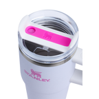 Double-Wall Vacuum The Quencher H2.O Flowstate Tumbler with Handle | Stanley Create D309N - Double-Wall Vacuum Insulated Travel Tumbler with Straw Detail