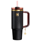 Large Capacity The Quencher Luxe H2.0 Flowstate Tumbler D171F - Premium Stainless Steel Straw Cup for All-Day Hydration - Black Snakeskin
