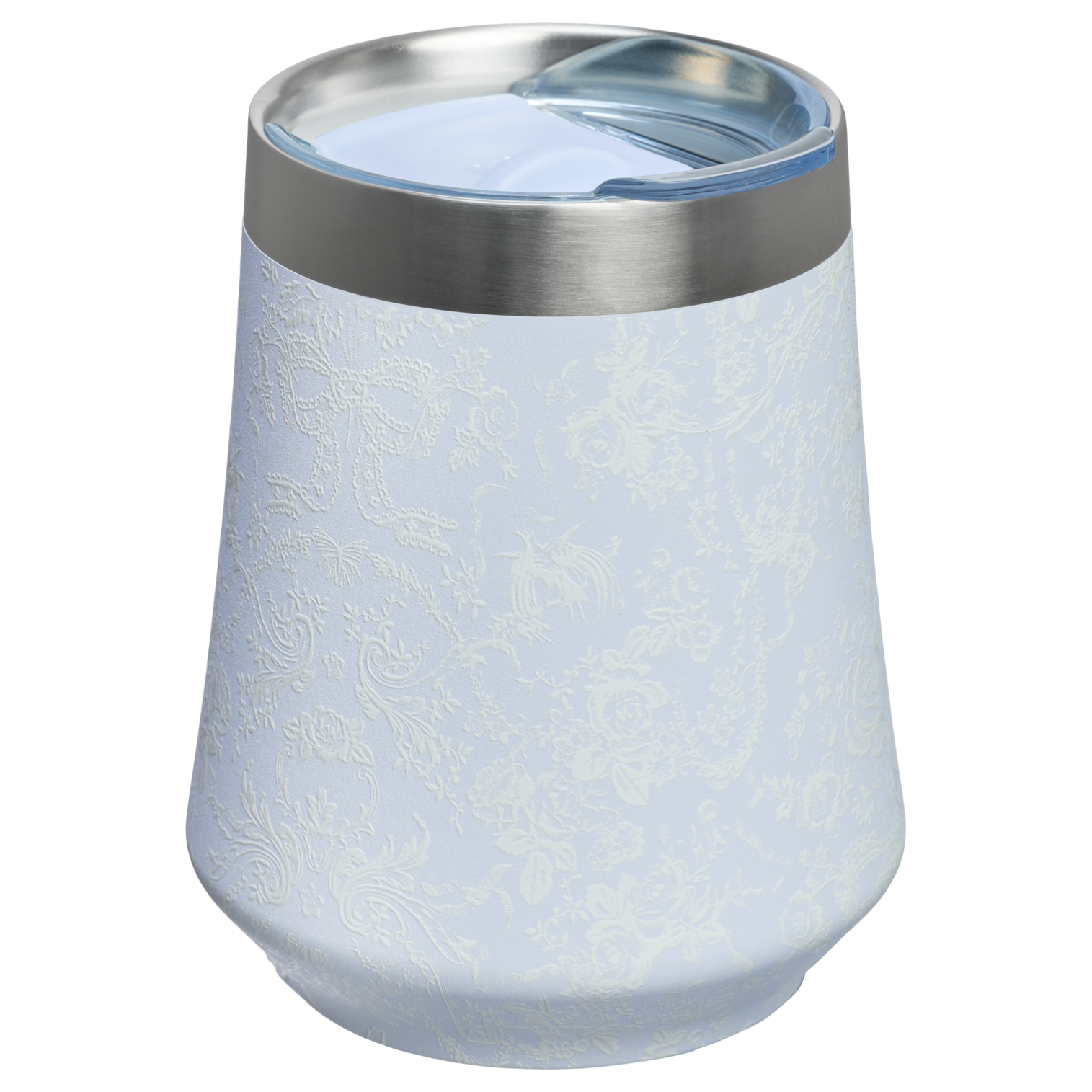 Premium Matte Stanley 1913 x LoveShackFancy Holiday Reserve Wine Tumbler D204X - Shatterproof Flavor-Preserving Cocktail Tumbler with Lid Detail