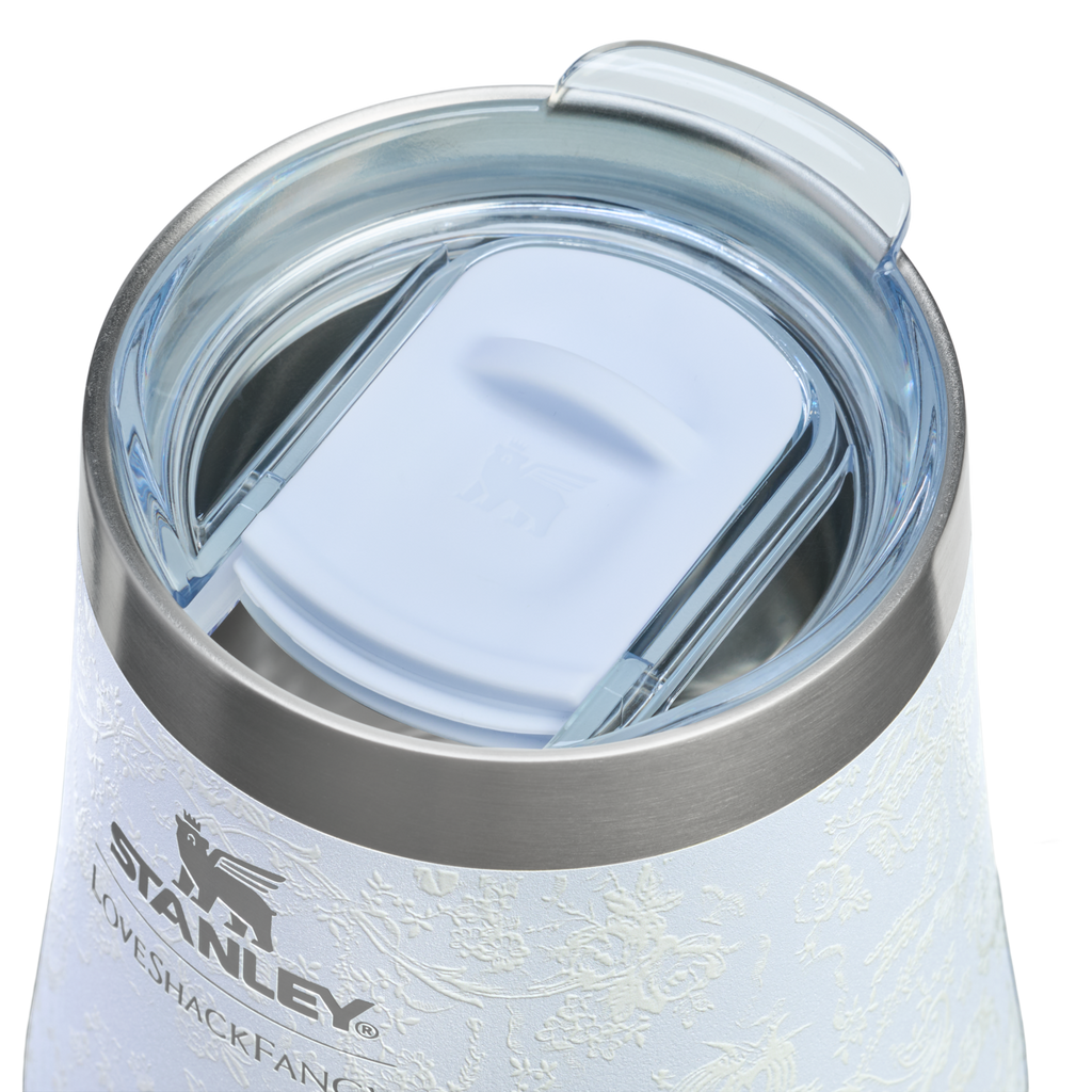 Vacuum Insulated Wine Stanley 1913 x LoveShackFancy Holiday Reserve Wine Tumbler D367F - Premium Insulated Egg-Shaped Wine Glass for Outdoors Detail