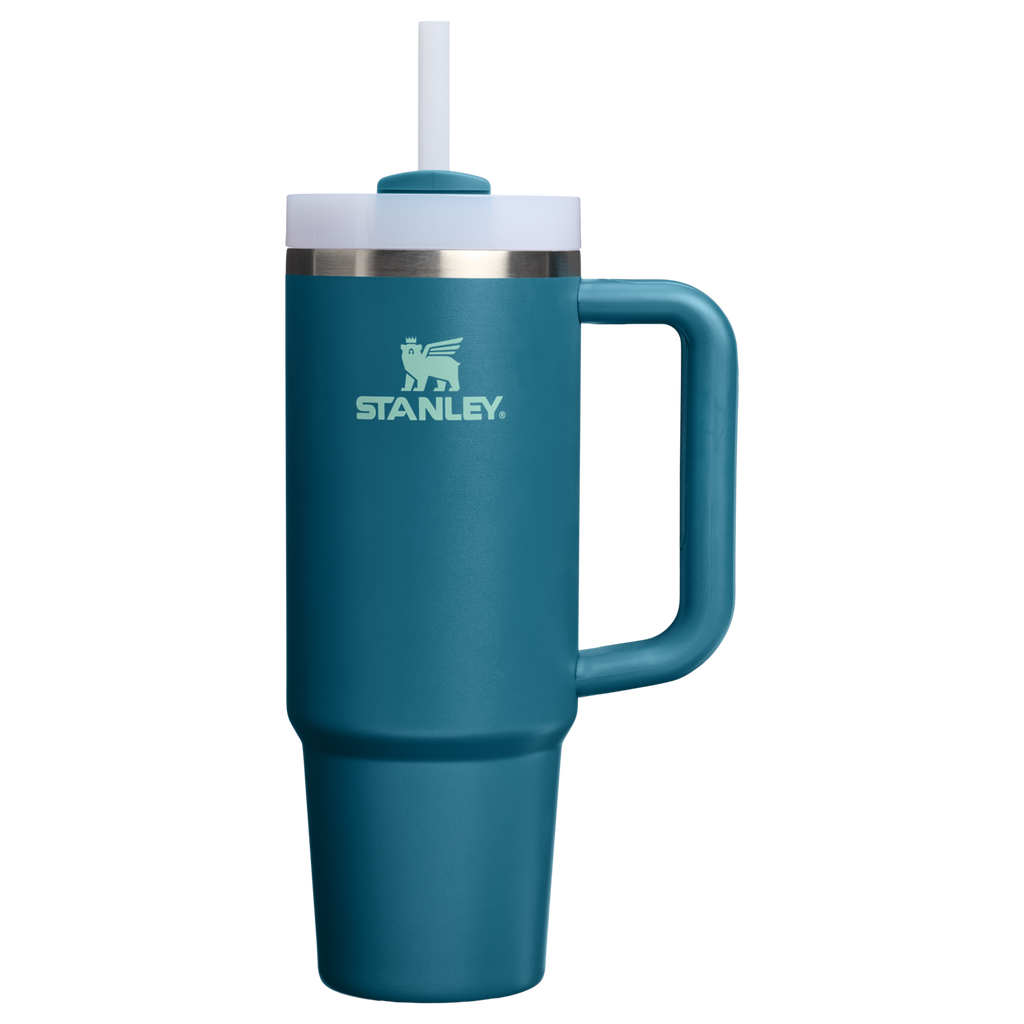 Large Capacity The Quencher H2.0 Flowstate Tumbler | Stanley Create D331C - Premium Stainless Steel Straw Cup for All-Day Hydration - Coastal Teal