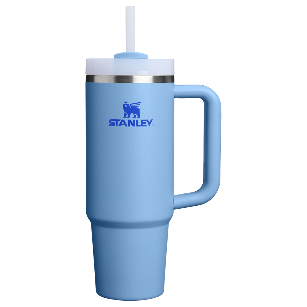 Large Capacity The Quencher H2.0 Flowstate Tumbler D051L - Double-Wall Vacuum Insulated Travel Tumbler with Straw - Blue Sky