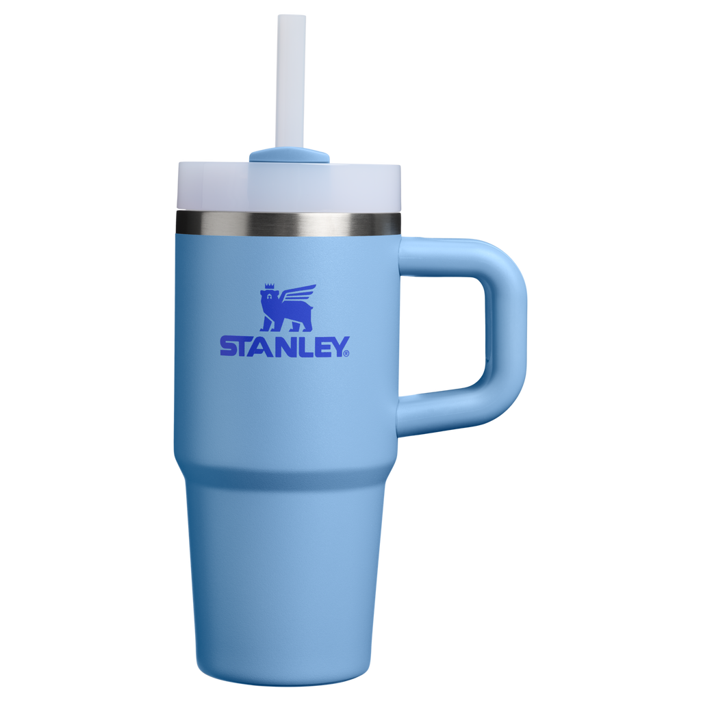 Large Capacity The Quencher H2.O Flowstate Tumbler | Stanley Create D291F - Double-Wall Vacuum Insulated Travel Tumbler with Straw - Blue Sky