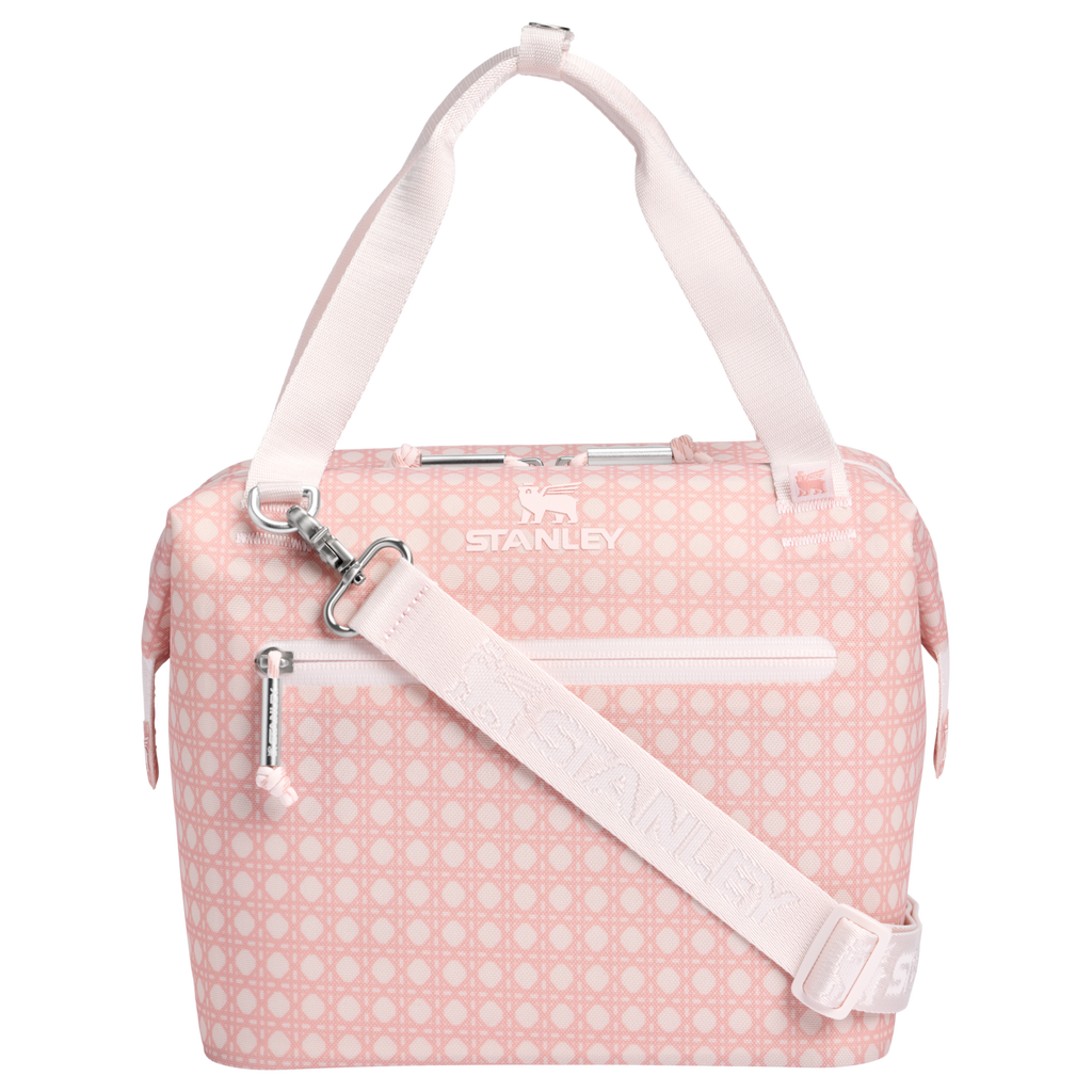 Heavy-Duty Tote The All Day Julienne Mini Cooler D349V - Julienne Series Portable Picnic Chiller Tote - Rose Quartz Rattan