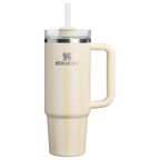 Splash-Resistant FlowState The Quencher H2.0 Flowstate Tumbler D343V - FlowState 3-Position Lid Insulated Travel Mug - Cream Picnic Stripe