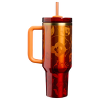Double-Wall Vacuum The Stanley 1913 x Karol G Quencher H2.0 Flowstate Tumbler D275T - Double-Wall Vacuum Insulated Travel Tumbler with Straw Detail