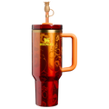 Double-Wall Vacuum The Stanley 1913 x Karol G Quencher H2.0 Flowstate Tumbler D275T - Double-Wall Vacuum Insulated Travel Tumbler with Straw - 40oz | KAROL G FLOR