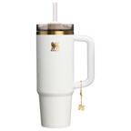 Large Capacity The Quencher Luxe H2.0 Flowstate Tumbler D171F - Premium Stainless Steel Straw Cup for All-Day Hydration - Pale Stone Snakeskin