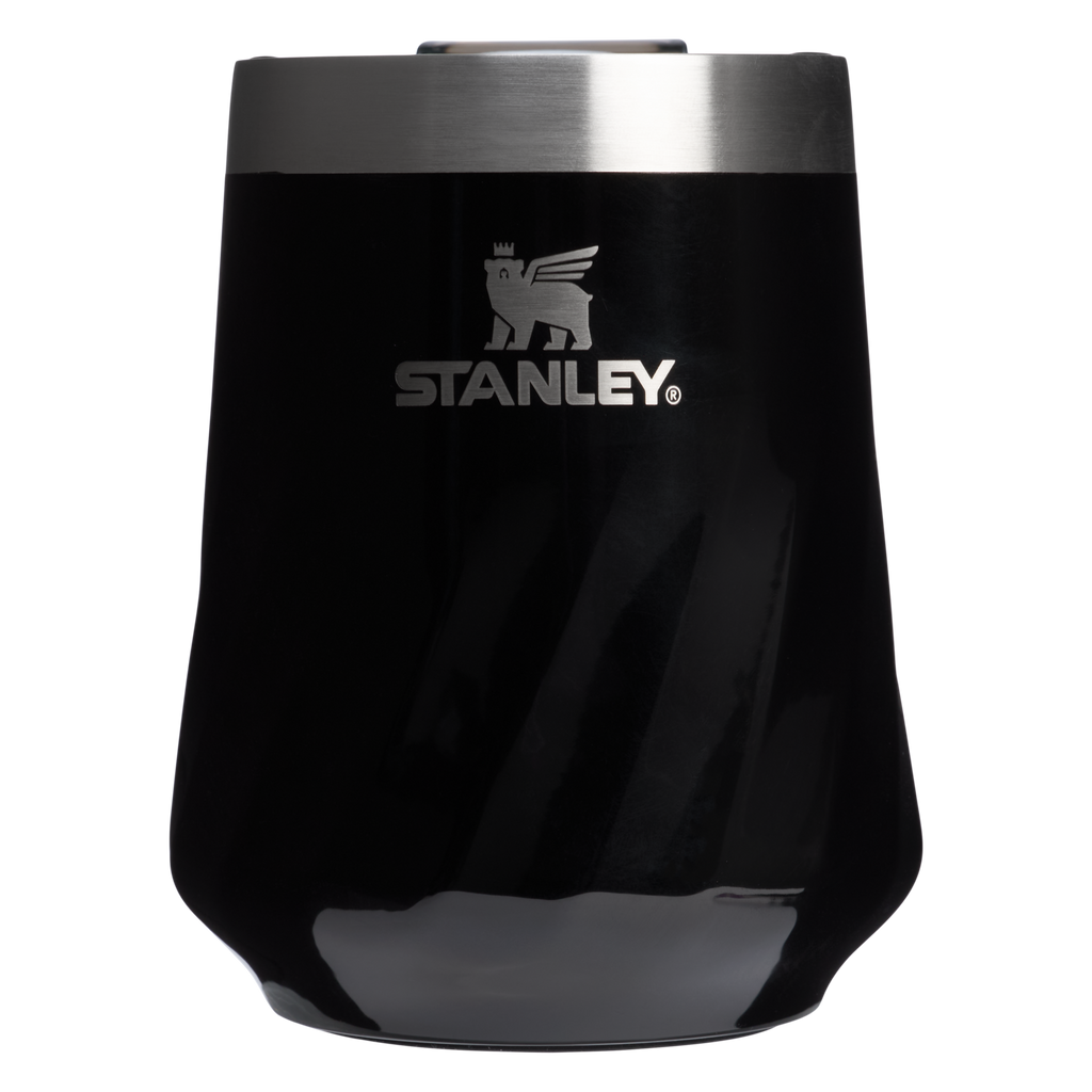 Vacuum Insulated Wine The Textured Reserve Wine Tumbler D141Z - Reserve Collection Stainless Steel Whiskey Cup - Black Gloss