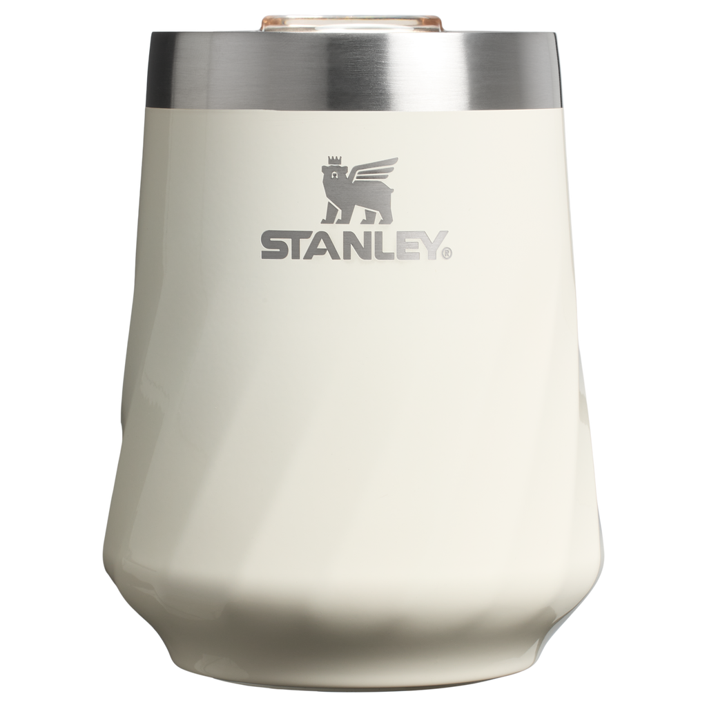 Vacuum Insulated Wine The Textured Reserve Wine Tumbler D141Z - Reserve Collection Stainless Steel Whiskey Cup - Cream Gloss