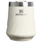 Vacuum Insulated Wine The Textured Reserve Wine Tumbler D141Z - Reserve Collection Stainless Steel Whiskey Cup - Cream Gloss