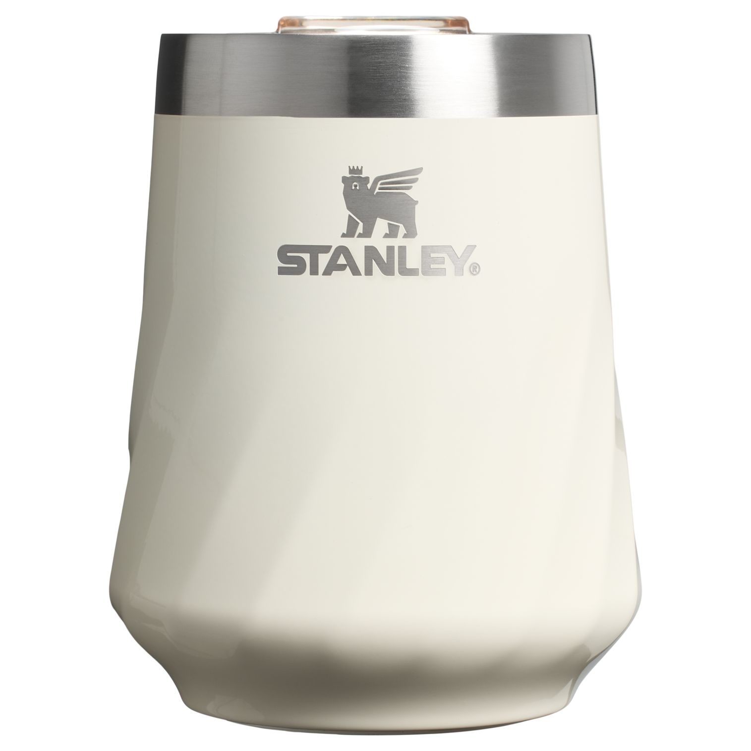 Vacuum Insulated Wine The Textured Reserve Wine Tumbler D141Z - Reserve Collection Stainless Steel Whiskey Cup - Cream Gloss