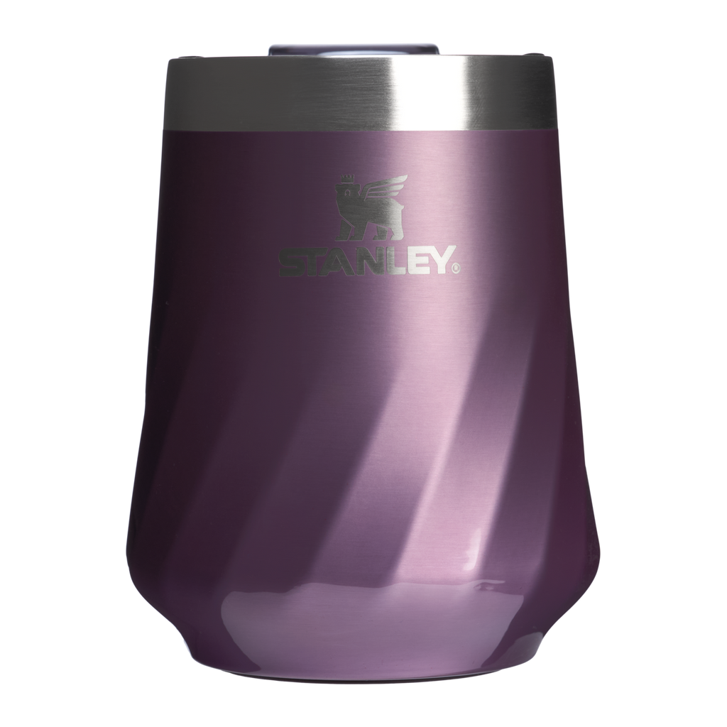 Vacuum Insulated Wine The Textured Reserve Wine Tumbler D141Z - Reserve Collection Stainless Steel Whiskey Cup - Wisteria Shine