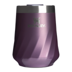 Vacuum Insulated Wine The Textured Reserve Wine Tumbler D141Z - Reserve Collection Stainless Steel Whiskey Cup - Wisteria Shine