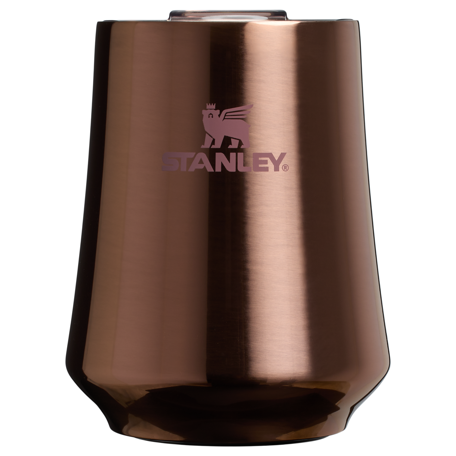 Vacuum Insulated Wine The Reserve Wine Tumbler D125V - Elegant Stemless Vacuum Insulated Wine Tumbler - Polished Rose Gold