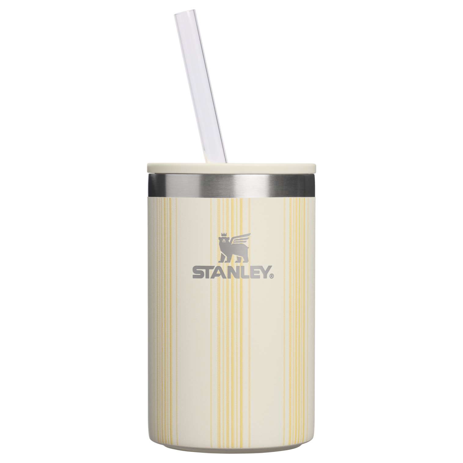 Leak-Proof Insulated The Everyday Can Cooler Cup D353P - Julienne Series Portable Picnic Chiller Tote - Cream Picnic Stripe