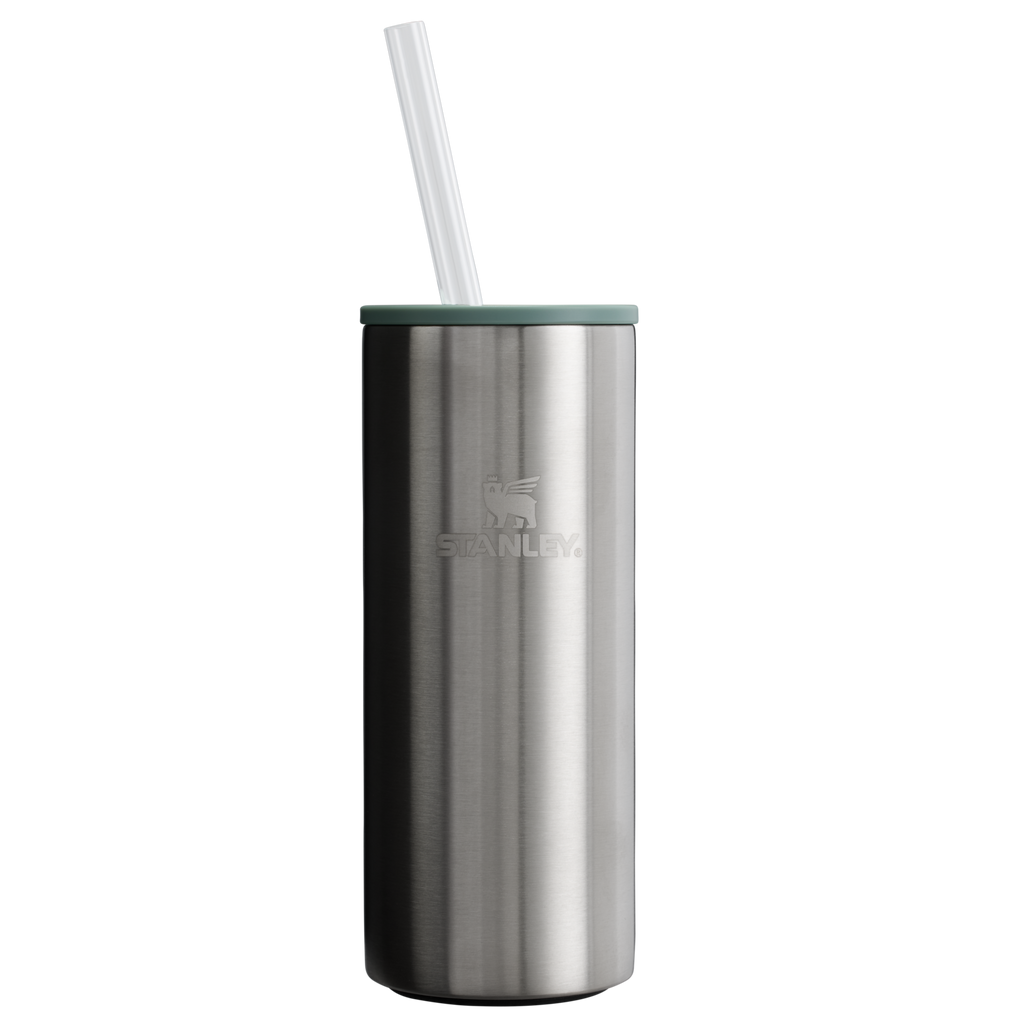 Ice-Retention The Everyday Slim Can Cooler Cup D255E - Leak-Proof Insulated Mini Cooler Bag for Lunch - Stainless Steel Shale