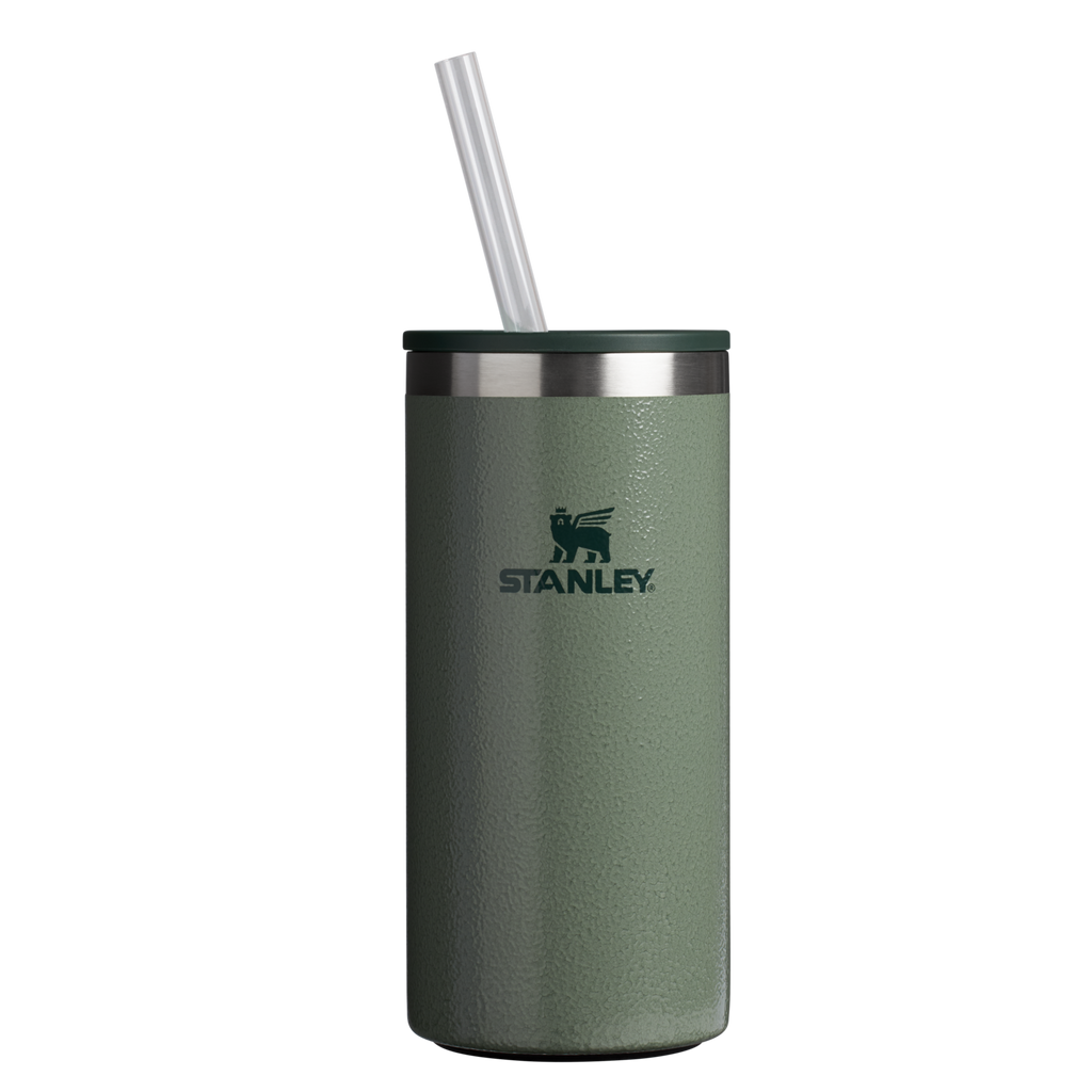Premium All-Weather The Everyday Tall Can Cooler Cup D117J - Julienne Series Portable Picnic Chiller Tote - Hammertone Green