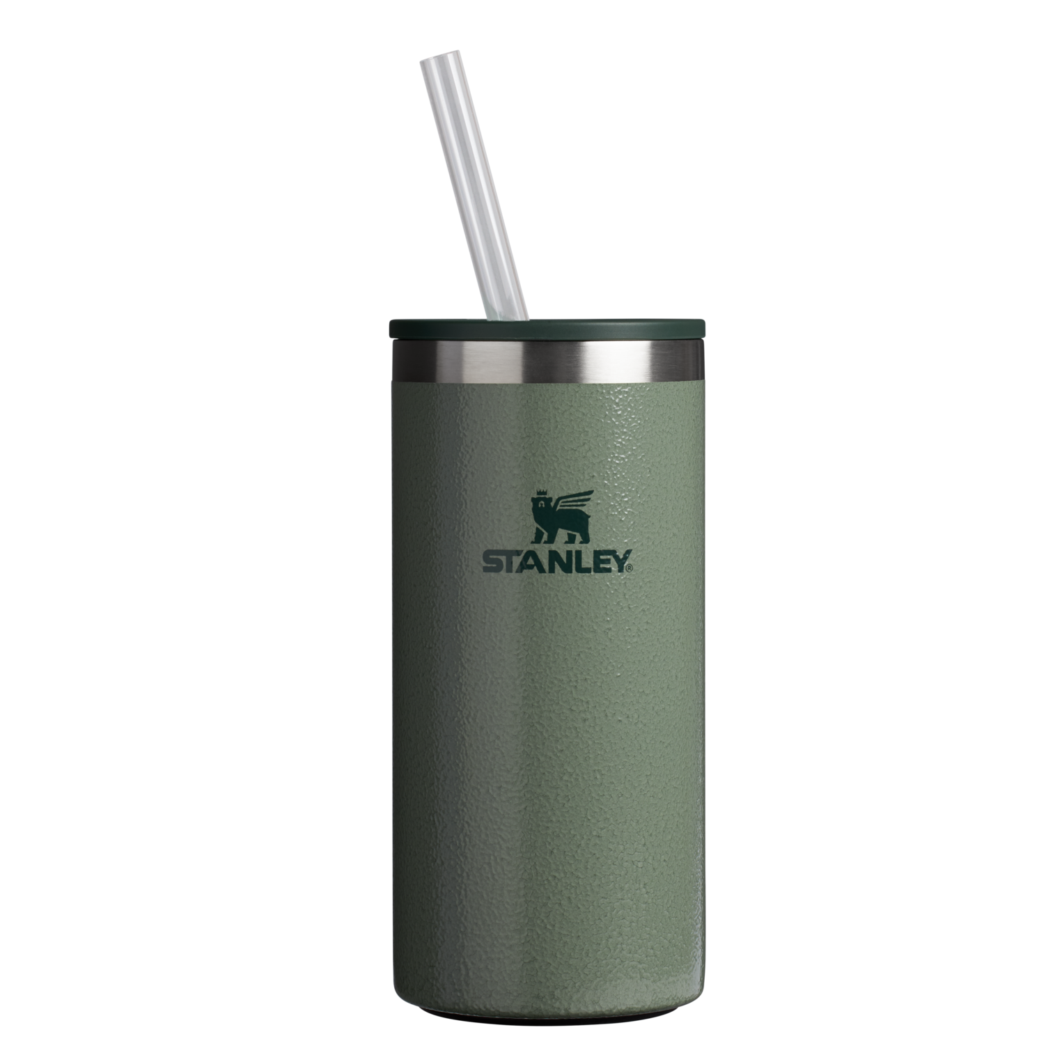 Premium All-Weather The Everyday Tall Can Cooler Cup D117J - Julienne Series Portable Picnic Chiller Tote - Hammertone Green