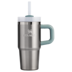 Large Capacity The Quencher H2.O Flowstate Tumbler | Stanley Create D291F - Double-Wall Vacuum Insulated Travel Tumbler with Straw Detail