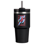 Splash-Resistant FlowState The Quencher H2.0 Flowstate Tumbler D341T - FlowState 3-Position Lid Insulated Travel Mug - Tournament Black