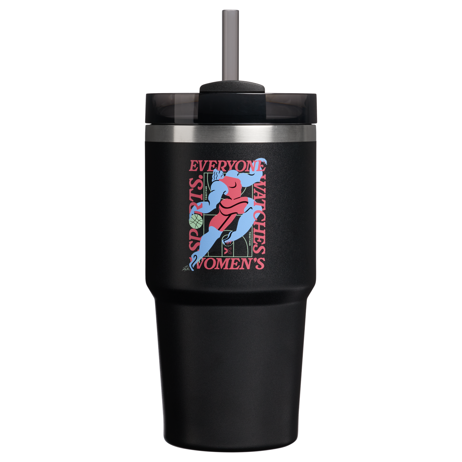 Splash-Resistant FlowState The Quencher H2.0 Flowstate Tumbler D341T - FlowState 3-Position Lid Insulated Travel Mug - Tournament Black