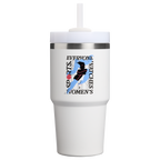 Splash-Resistant FlowState The Quencher H2.0 Flowstate Tumbler D341T - FlowState 3-Position Lid Insulated Travel Mug - Tournament White