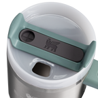 Double-Wall Vacuum The Quencher H2.O Flowstate Tumbler with Handle | Stanley Create D309N - Double-Wall Vacuum Insulated Travel Tumbler with Straw Detail