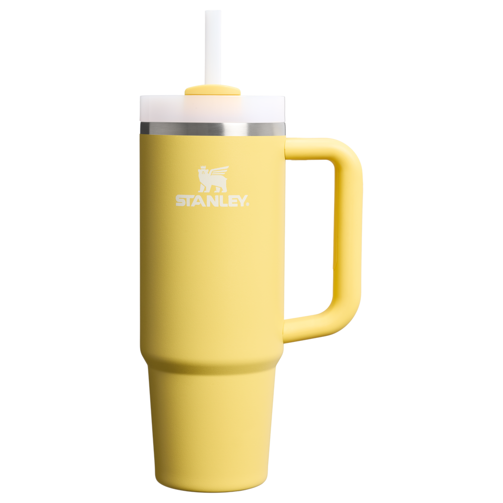Large Capacity The Quencher H2.0 Flowstate Tumbler D051L - Double-Wall Vacuum Insulated Travel Tumbler with Straw - Daffodil