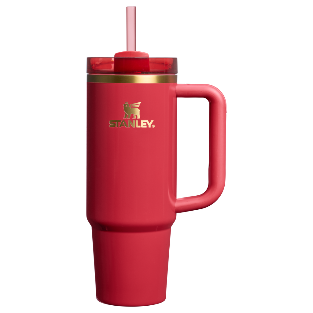 Double-Wall Vacuum The Cheers & Cheer Quencher H2.0 Flowstate Tumbler D189S - 40oz Large Capacity Car-Cup Friendly Quencher - Holly Berry Gloss